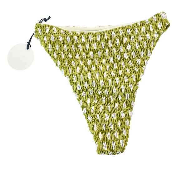 TULAROSA Sammie Bikini Bottom (just bottom) in Chartreuse Dot Size XXS- NWT - Picture 3 of 5